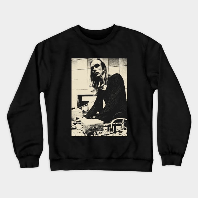 Brian Eno Cool - Vintage Pencil Drawing Style Crewneck Sweatshirt by keemwildman